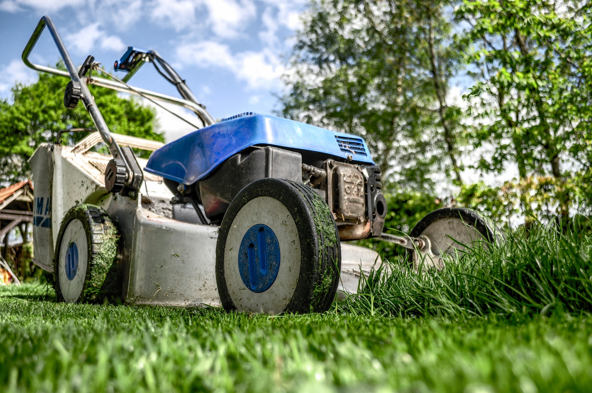 Rasenmähen, ein wichtiger Bestandteil der Gartenarbeit im Frühjahr