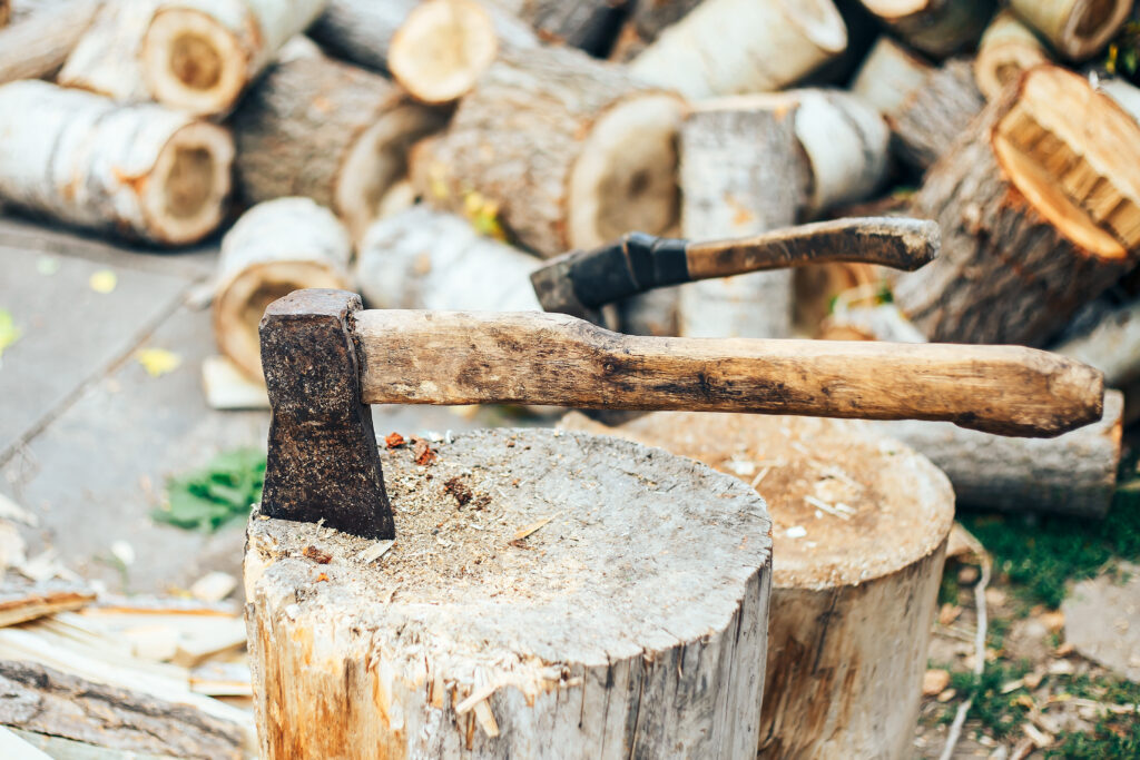 Der richtige Hackklotz zum Holzspalten