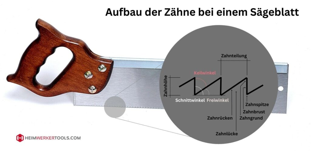 Sägeblatt Aufbau Zähne