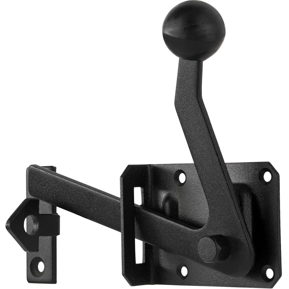 Domax garden gate latch BLACK BOLT made of black steel for screwing