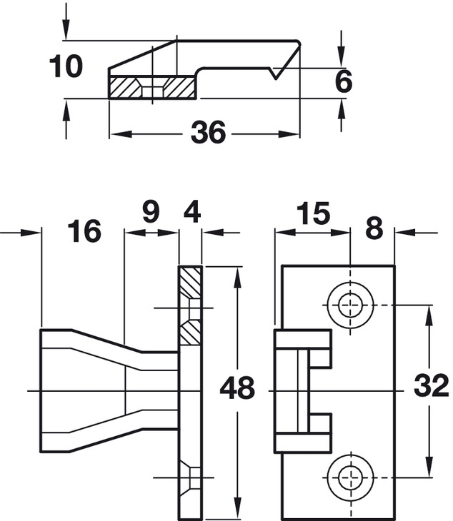 Häfele Verbindungsbeschlag Modular Einhängebeschlag Holzverbinder Möbelverbinder