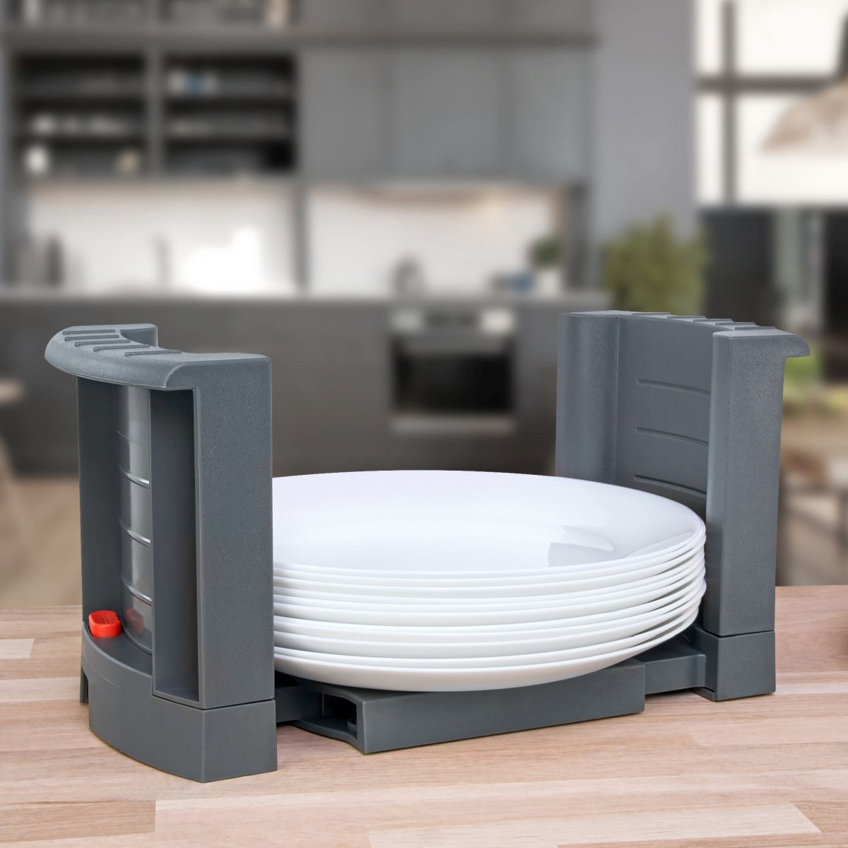 Emuca - Tellerhalter verstellbar für Tellergrößen zwischen 187mm und 308mm,  geschirrhalter für schublade : : Küche, Haushalt & Wohnen