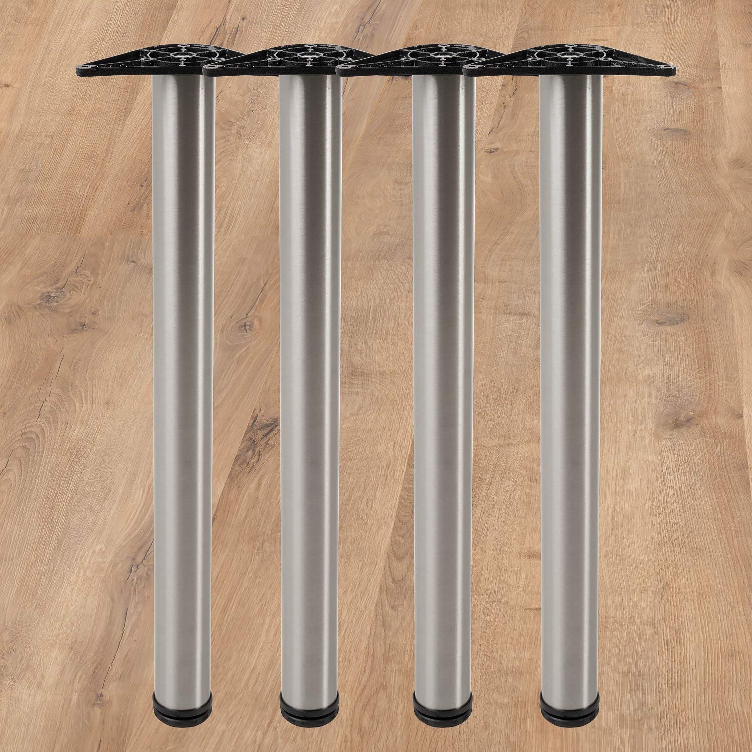 SO-TECH® Tischbein Stützfuß klappbar Ø 50 mm / 710 mm, höhenverstellbar mit  verschiedenen Oberflächen