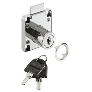 Einlaßschloß+Schlüssel rechts DM 50 mm Möbelbeschläge & Griffe  Möbelschlösser 1 